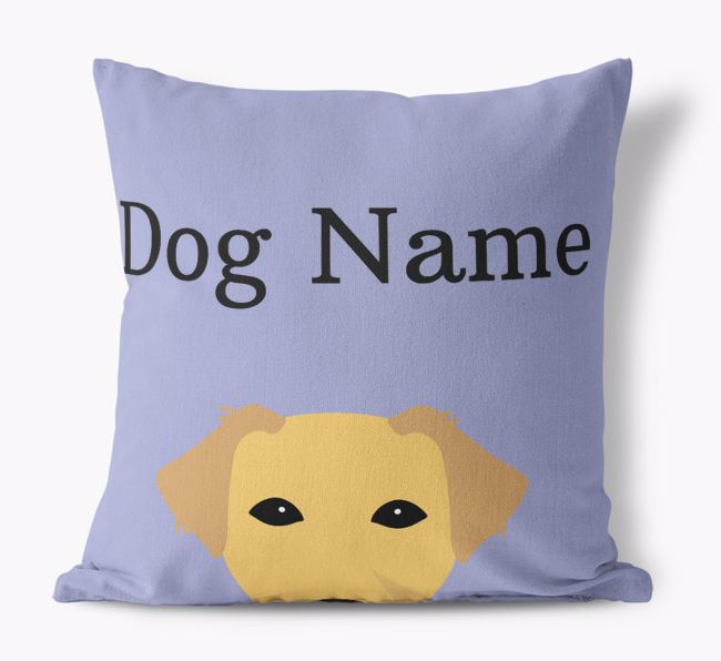 {dogsName}'s Icon & Name: Personalised {breedFullName} Canvas Cushion